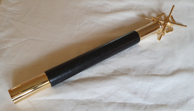 Craft Lodge Officers Baton [Director of Ceremonies] - gold plated - Click Image to Close